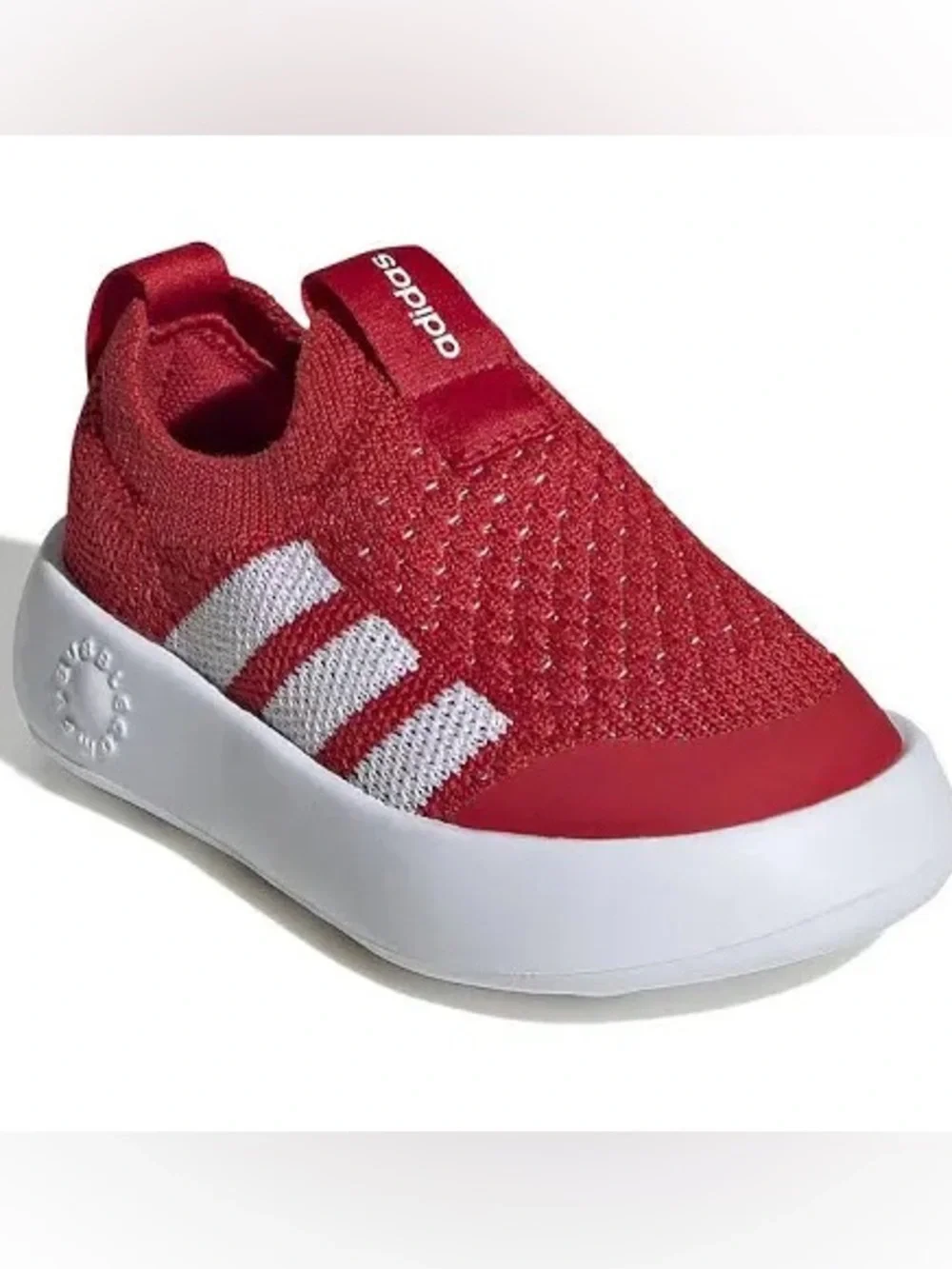 adidas bubble comfy UNISEX Kids Red Slip-On Athletic Shoes 10T